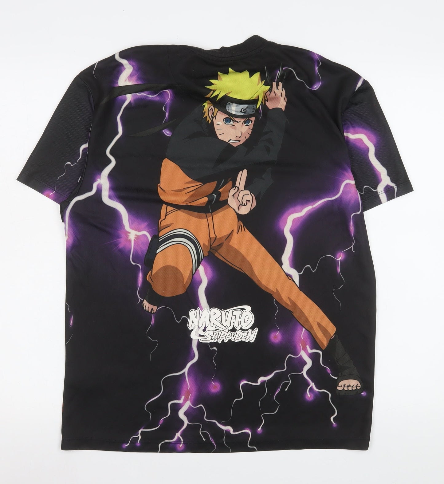 Mens UK Size S Naruto Shippuden Black  T-Shirt