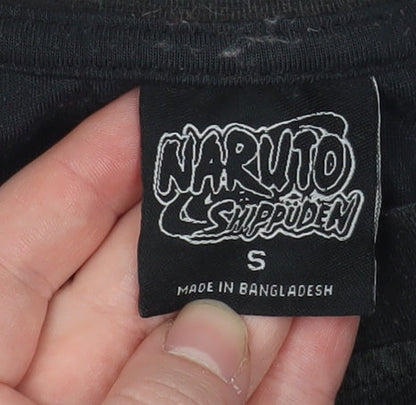 Mens UK Size S Naruto Shippuden Black  T-Shirt