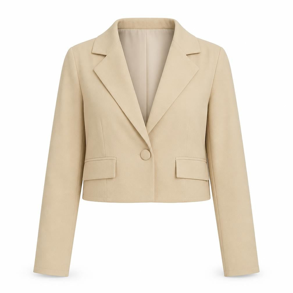 Womens UK Size 8 Quiz Regular Beige Suit Jacket