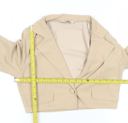 Womens UK Size 8 Quiz Regular Beige Suit Jacket