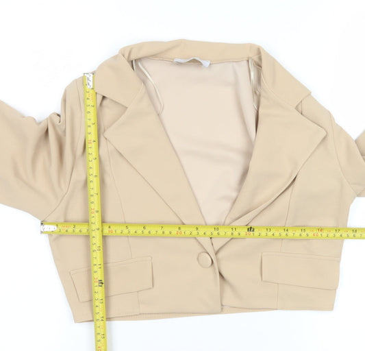 Womens UK Size 8 Quiz Regular Beige Suit Jacket