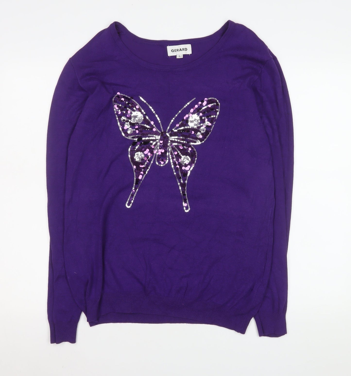 Womens UK Size L Gerard Purple Pullover Sweatshirt