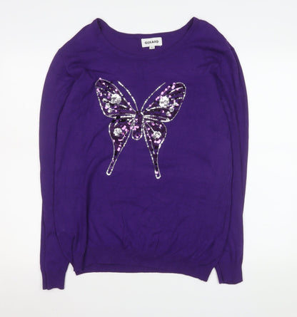 Womens UK Size L Gerard Purple Pullover Sweatshirt