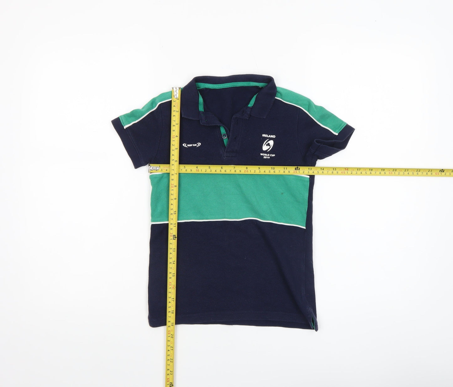Boys UK Size 6-7 Years Bennetton Blue Basic Polo