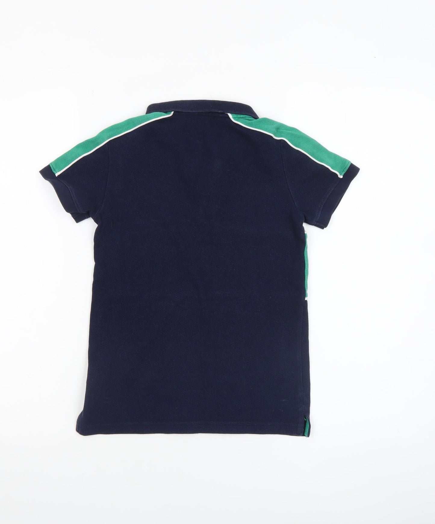 Boys UK Size 6-7 Years Bennetton Blue Basic Polo