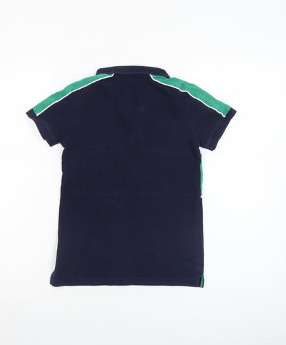 Boys UK Size 6-7 Years Bennetton Blue Basic Polo