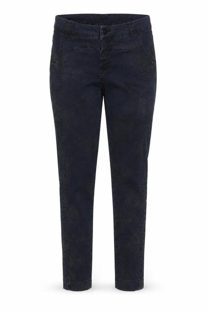 I Say Womens Black Slim Fit Stretch Trousers Size 12