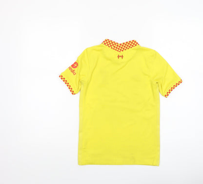 Nike Boys Yellow Liverpool FC Dri-FIT Jersey Football Shirt Size S