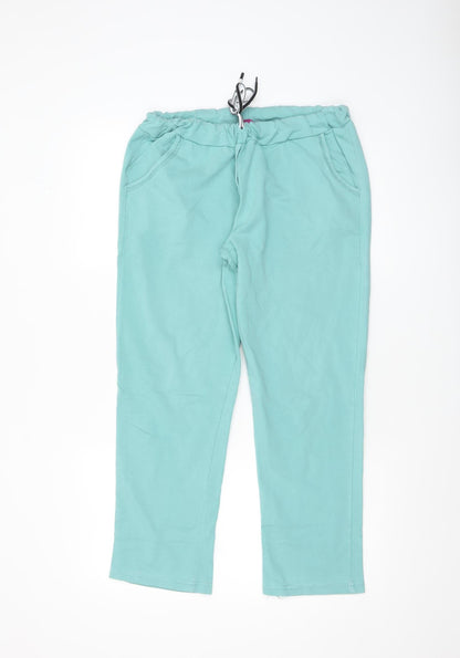 Womens UK Size L Pala D’oro Sport Regular Fit Jogger Green Trousers