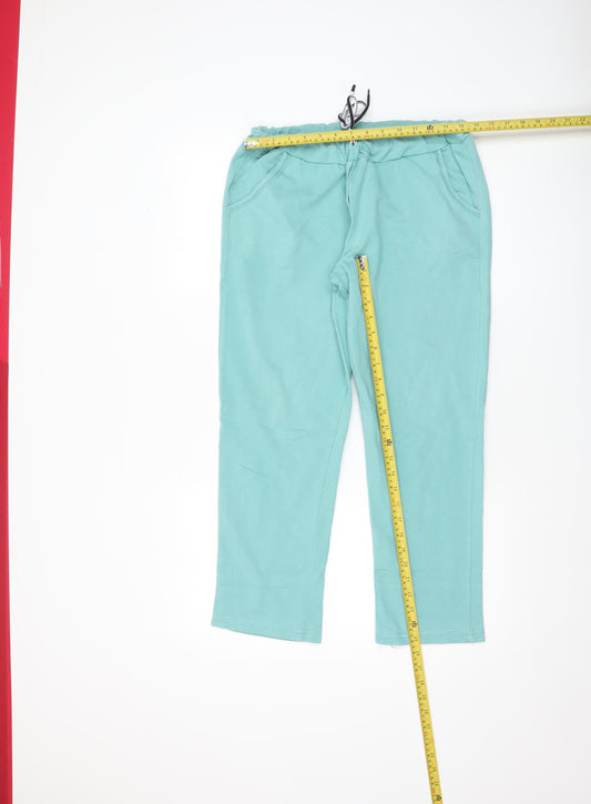 Womens UK Size L Pala D’oro Sport Regular Fit Jogger Green Trousers