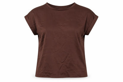Womens UK Size 8 VILA Brown Basic Blouse