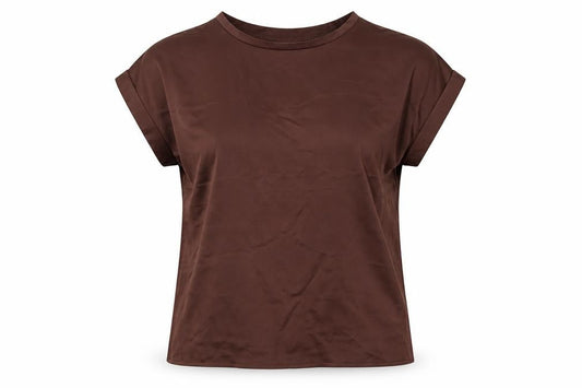 Womens UK Size 8 VILA Brown Basic Blouse