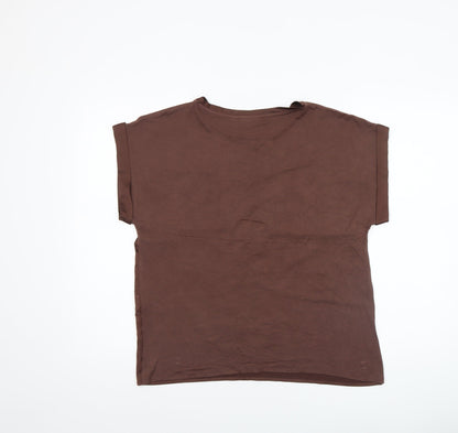 Womens UK Size 8 VILA Brown Basic Blouse