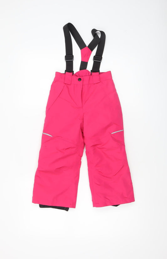 Girls UK Size 2-4 Years Lupilu Regular Fit Snow Pants Pink Trousers