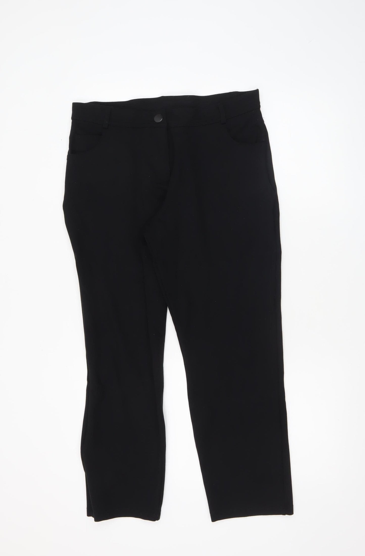 Womens UK Size 12 Dunnes Slim Fit BusinessCasualWorkwear Black Trousers