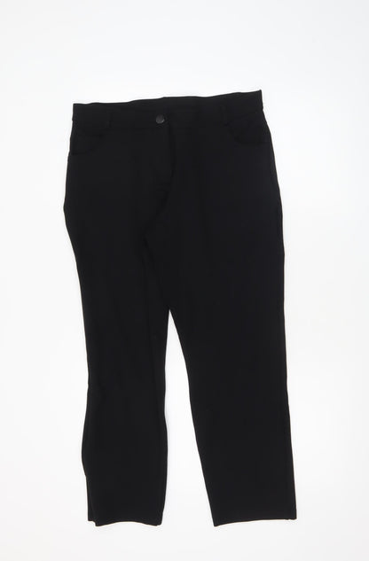 Womens UK Size 12 Dunnes Slim Fit BusinessCasualWorkwear Black Trousers