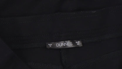 Womens UK Size 12 Dunnes Slim Fit BusinessCasualWorkwear Black Trousers