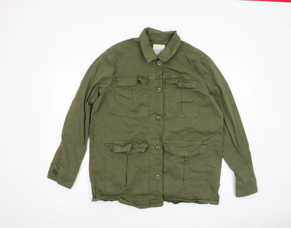 Womens UK Size 12 Part Two Green Military Jacket