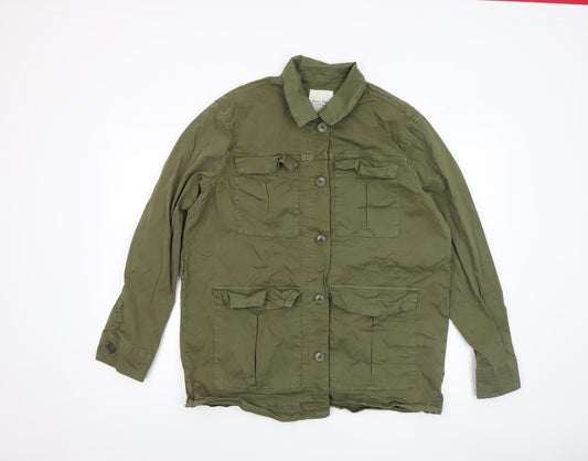 Womens UK Size 12 Part Two Green Military Jacket
