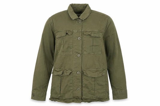 Womens UK Size 12 Part Two Green Military Jacket