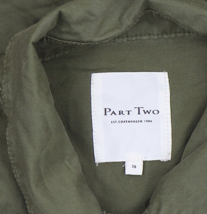 Womens UK Size 12 Part Two Green Military Jacket