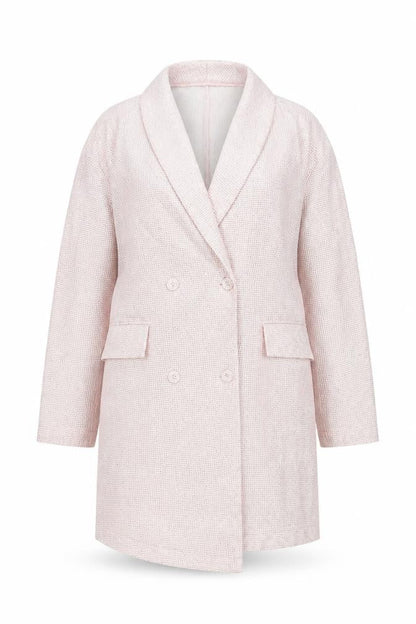 PRETTYLITTLETHING Women’s Pink Glitter Blazer Jacket UK 10
