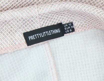 Womens UK Size 10 PRETTYLITTLETHING Pink Basic Jacket