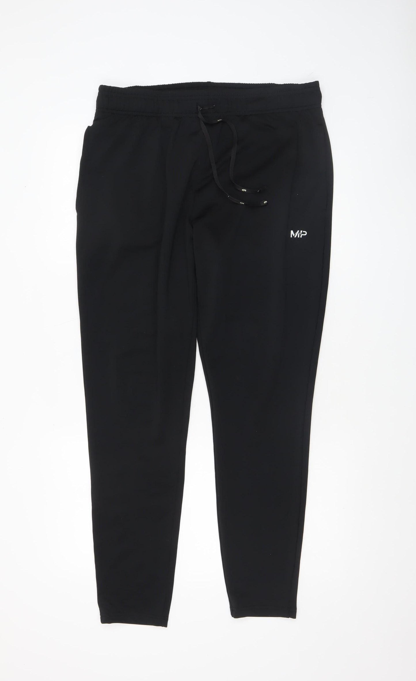 Mens UK Size L MP Regular Fit Jogger Black Trousers