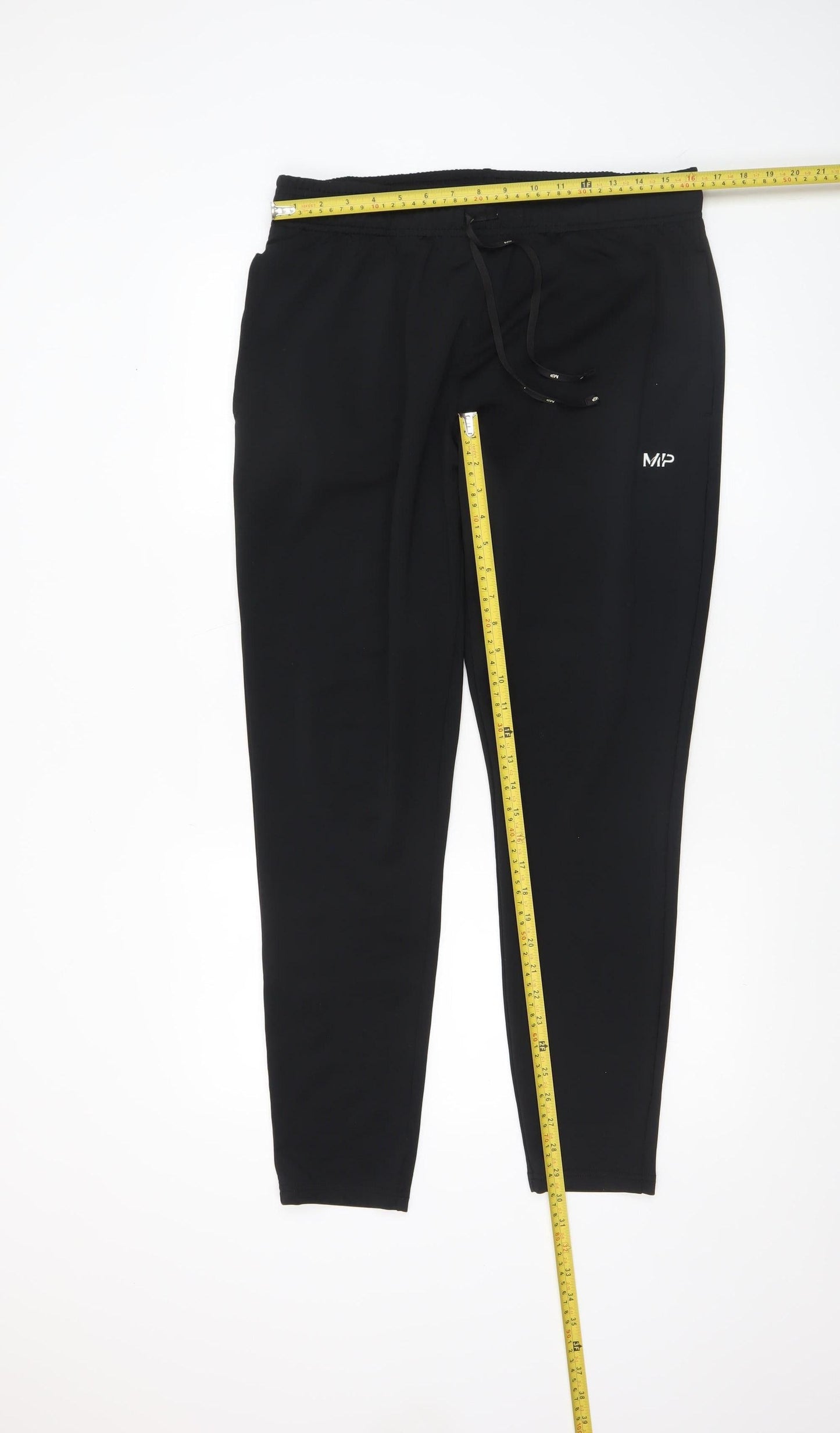Mens UK Size L MP Regular Fit Jogger Black Trousers