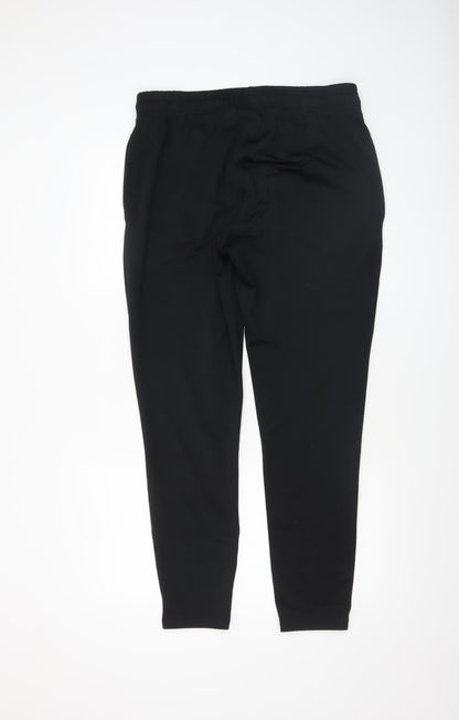Mens UK Size L MP Regular Fit Jogger Black Trousers