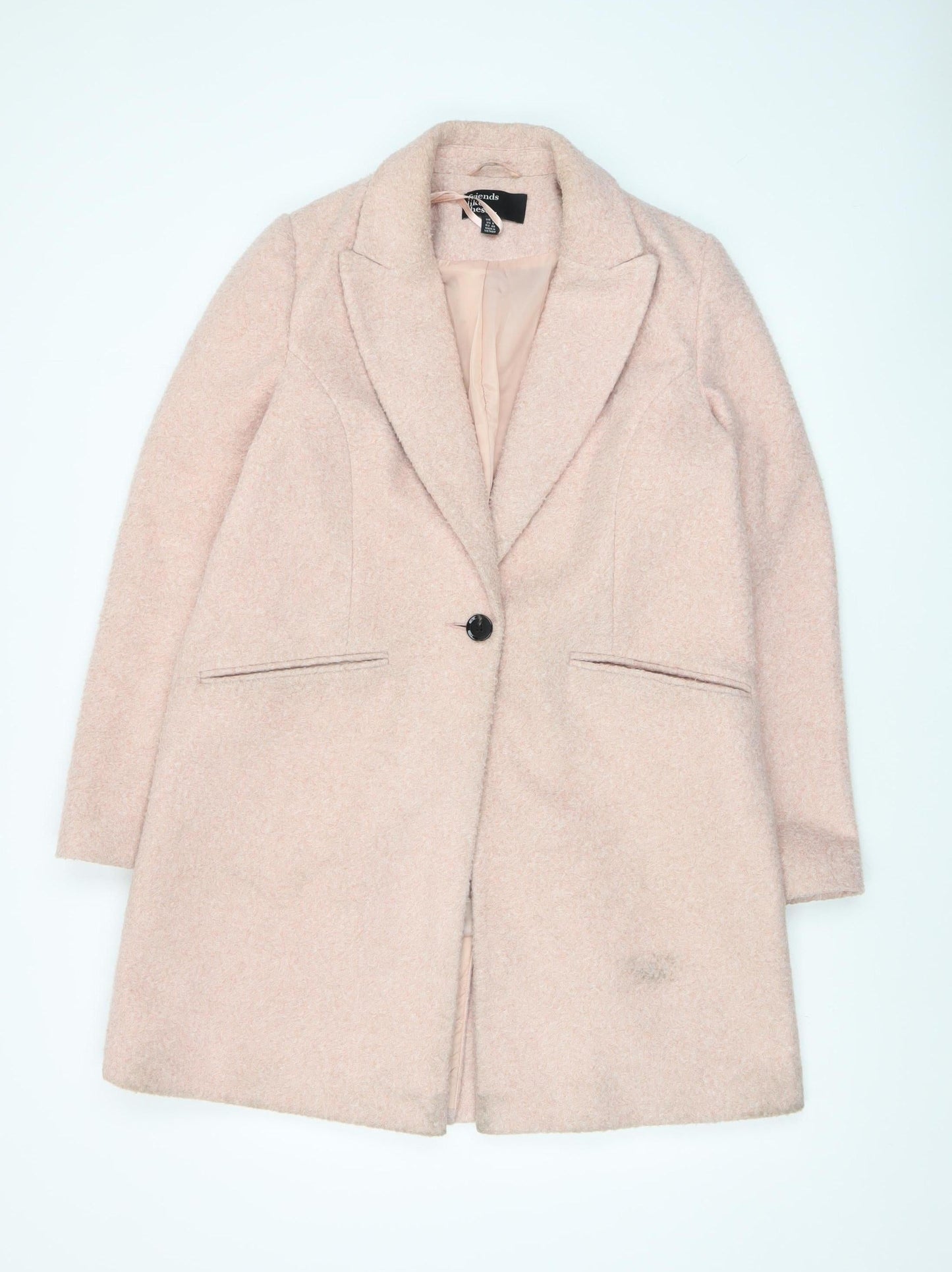 Womens UK Size 12 friends like these... Pink Overcoat