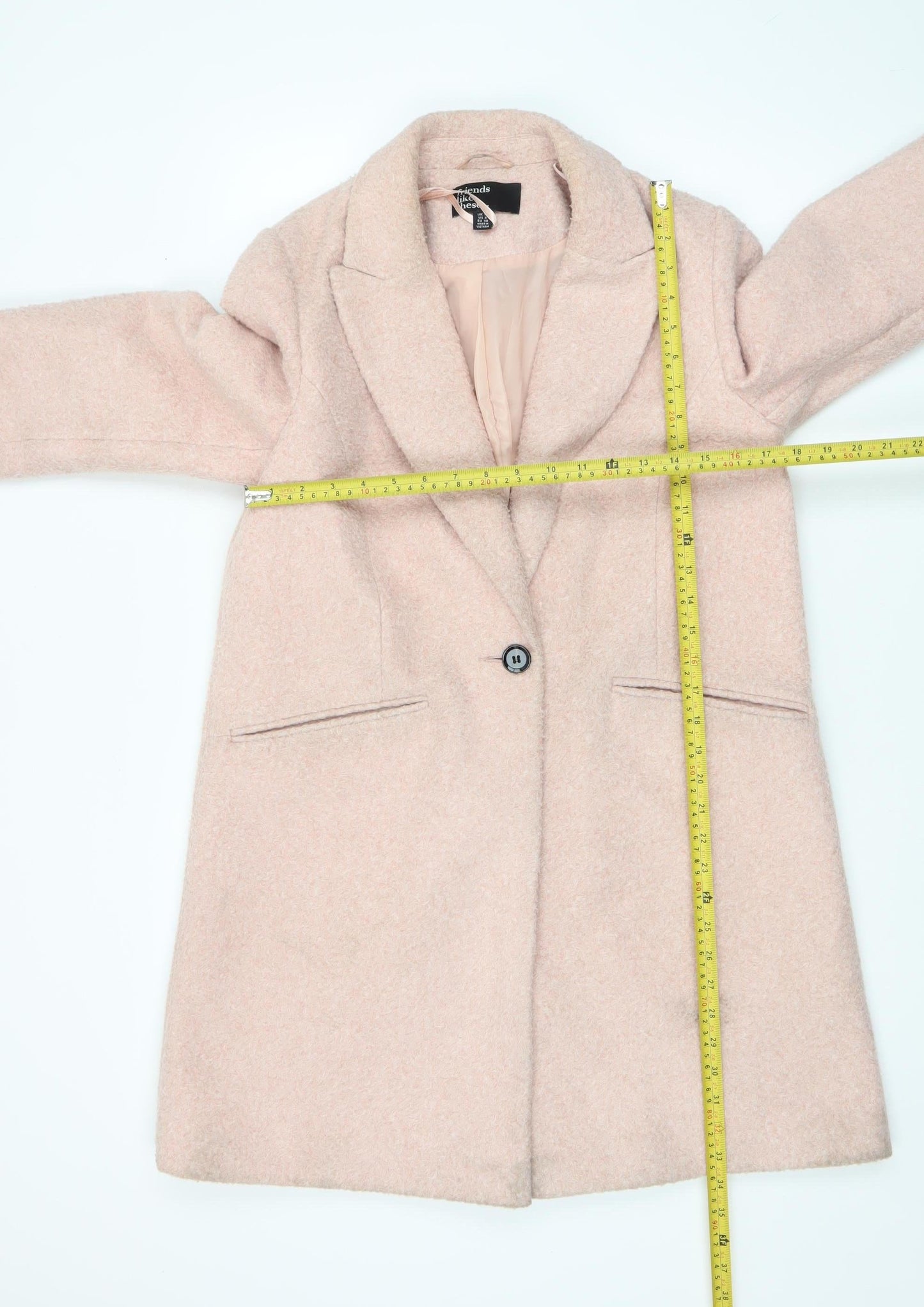 Womens UK Size 12 friends like these... Pink Overcoat