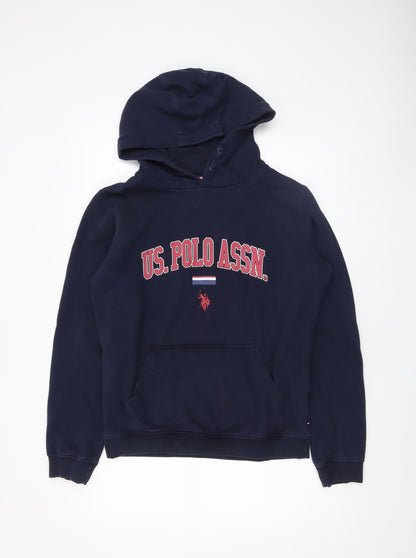Boys UK Size 15-16 Years U.S. Polo Assn. Blue Pullover Hoodie