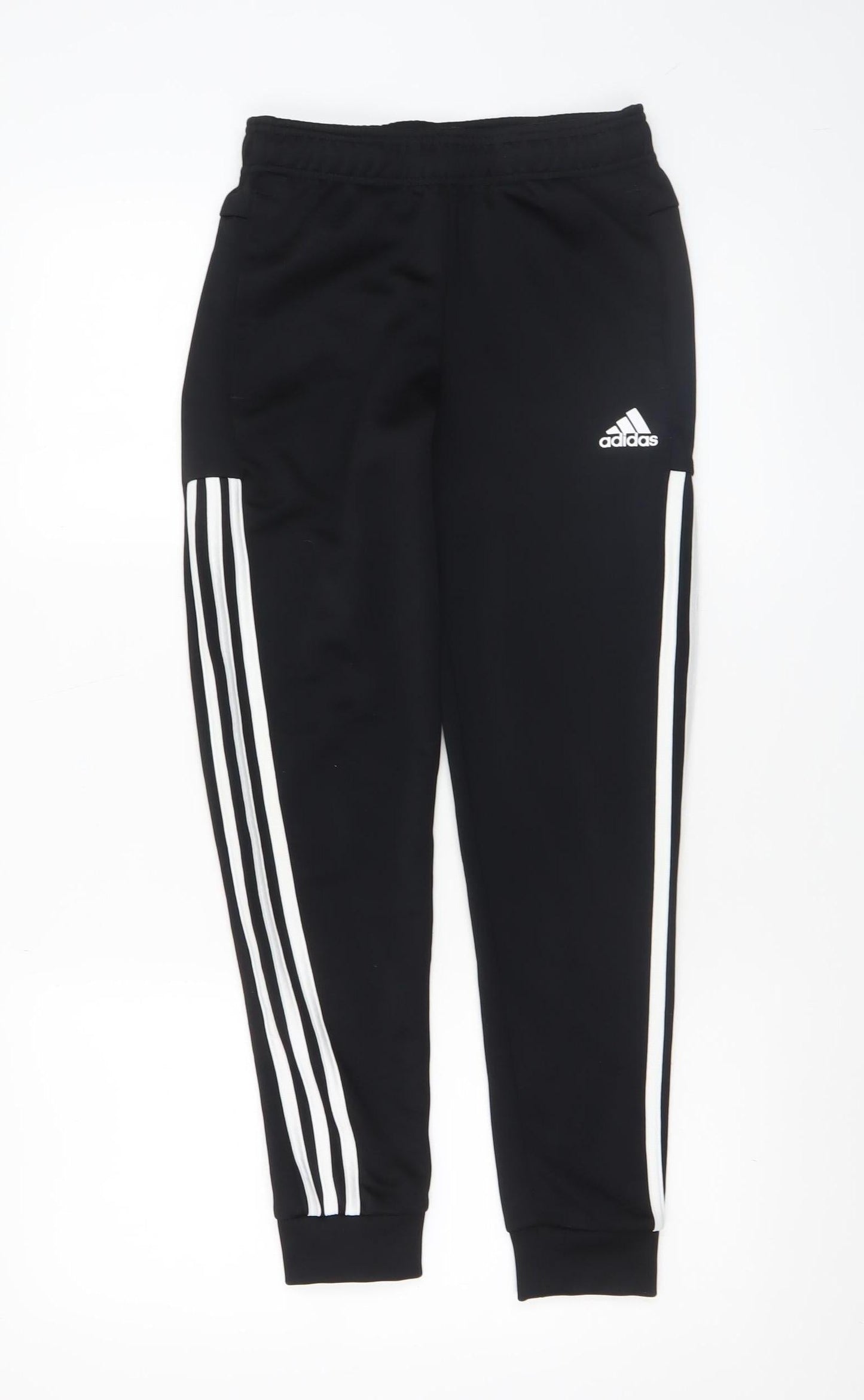 Boys UK Size 11-12 Years adidas Regular Fit Jogger Black Trousers