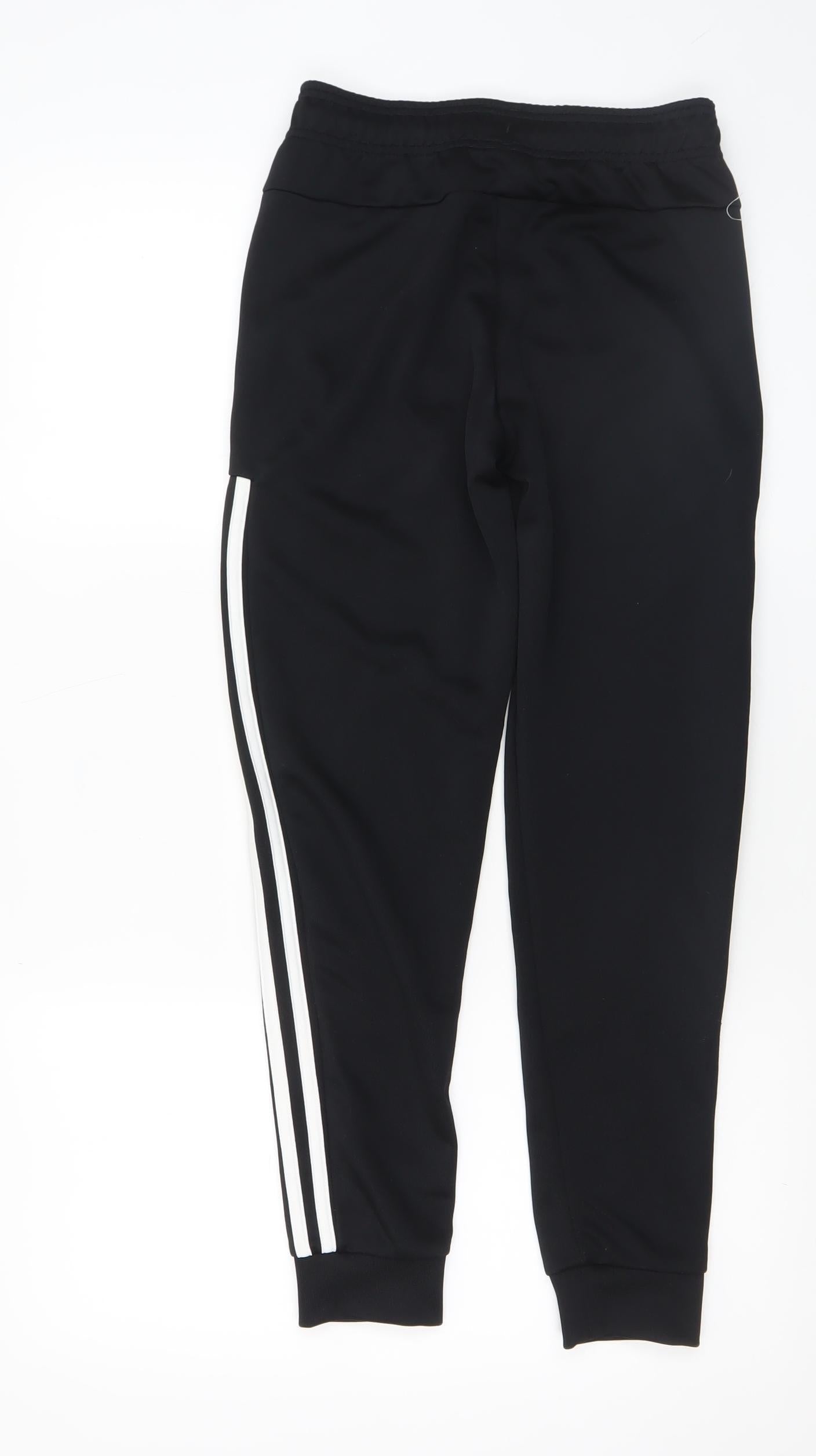 Boys UK Size 11-12 Years adidas Regular Fit Jogger Black Trousers