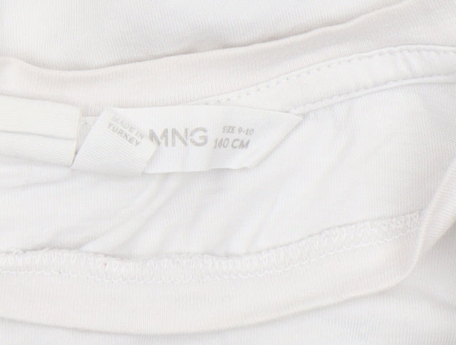 Boys UK Size 9-10 Years MNG White BasicJersey T-Shirt