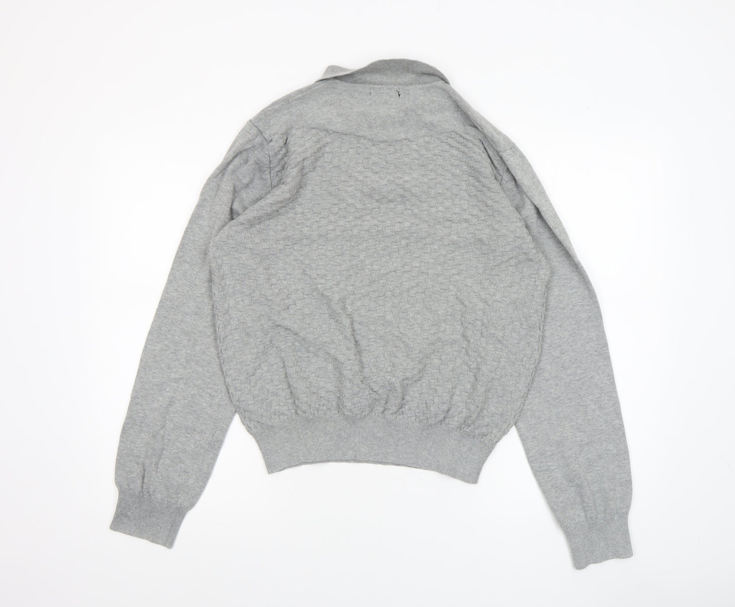 Mens UK Size XL Voi Jeans Grey Henley Jumper