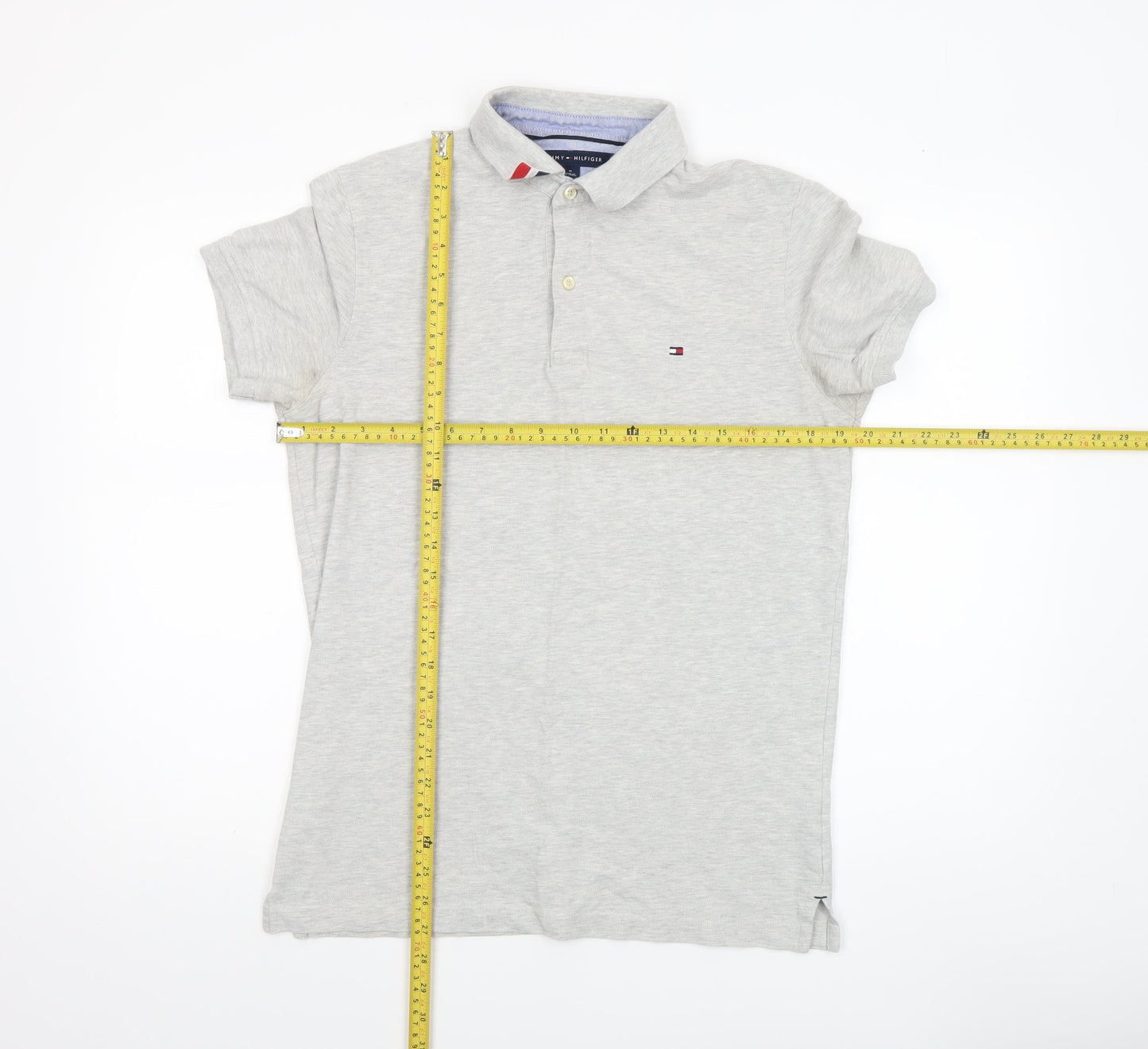 Mens UK Size M Tommy Hilfiger Cotton Blend Polo Shirt