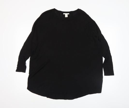 Womens UK Size 8 H&M Black Pullover Jumper