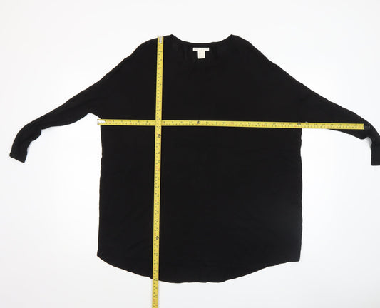 Womens UK Size 8 H&M Black Pullover Jumper