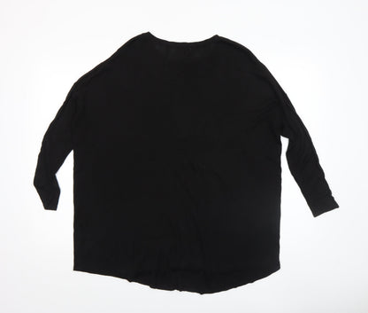 Womens UK Size 8 H&M Black Pullover Jumper