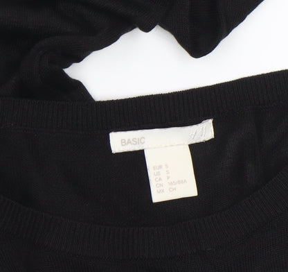 Womens UK Size 8 H&M Black Pullover Jumper