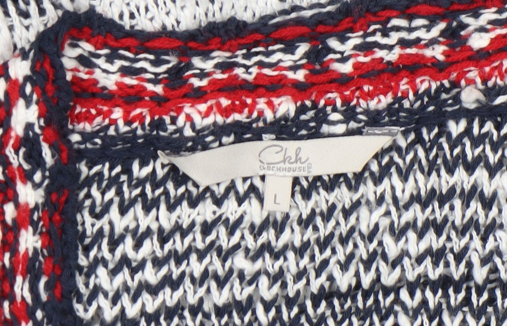 Womens UK Size L Clockhouse Multicoloured Cardigan Jumper
