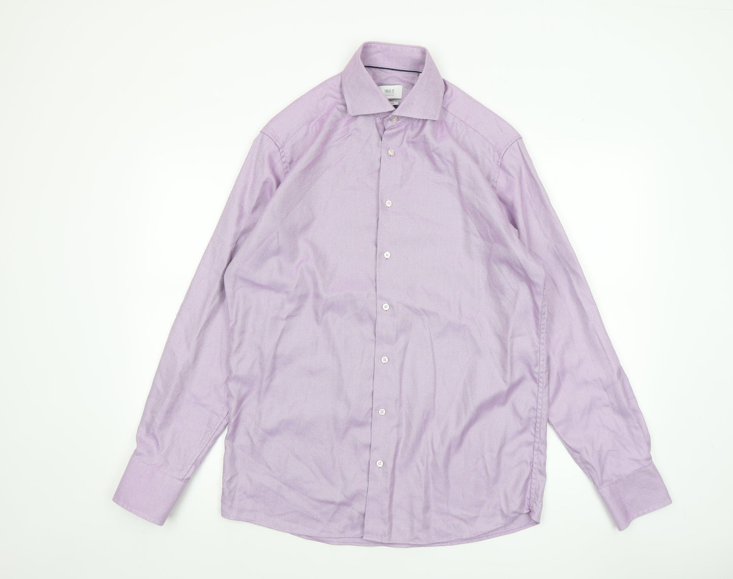 Mens UK Collar Size M Eterna Smart Purple  Dress Shirt