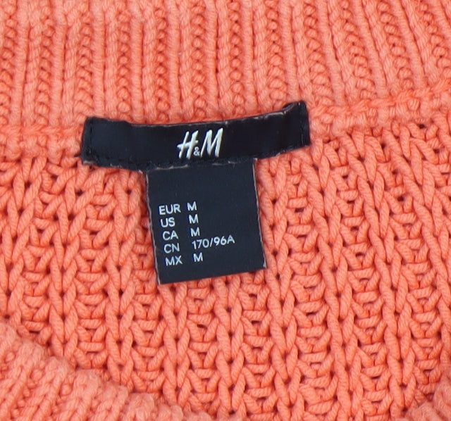 Womens UK Size 12 H&M Orange Pullover Jumper