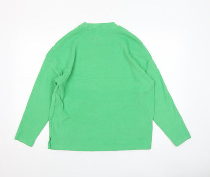 Womens UK Size M F&F Green Pullover Jumper