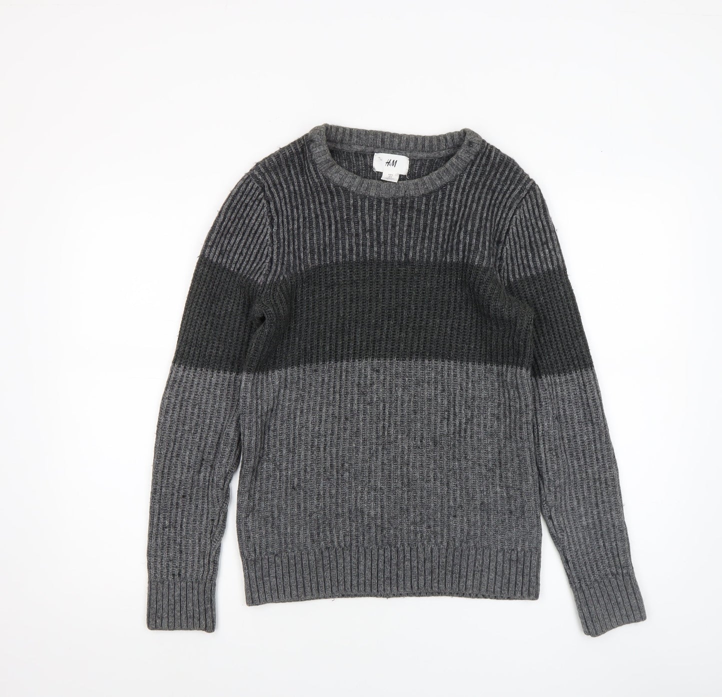 Mens UK Size S H&M Grey Pullover Jumper