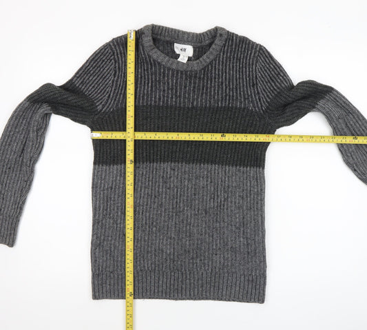 Mens UK Size S H&M Grey Pullover Jumper