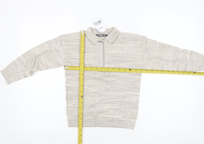 Boys UK Size 5 Years NEXT Beige Pullover Jumper