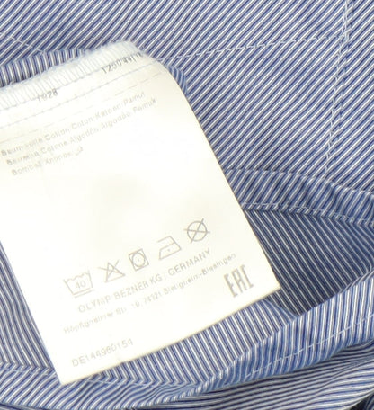 Mens UK Collar Size 15.75 Olymp Smart Blue  Dress Shirt